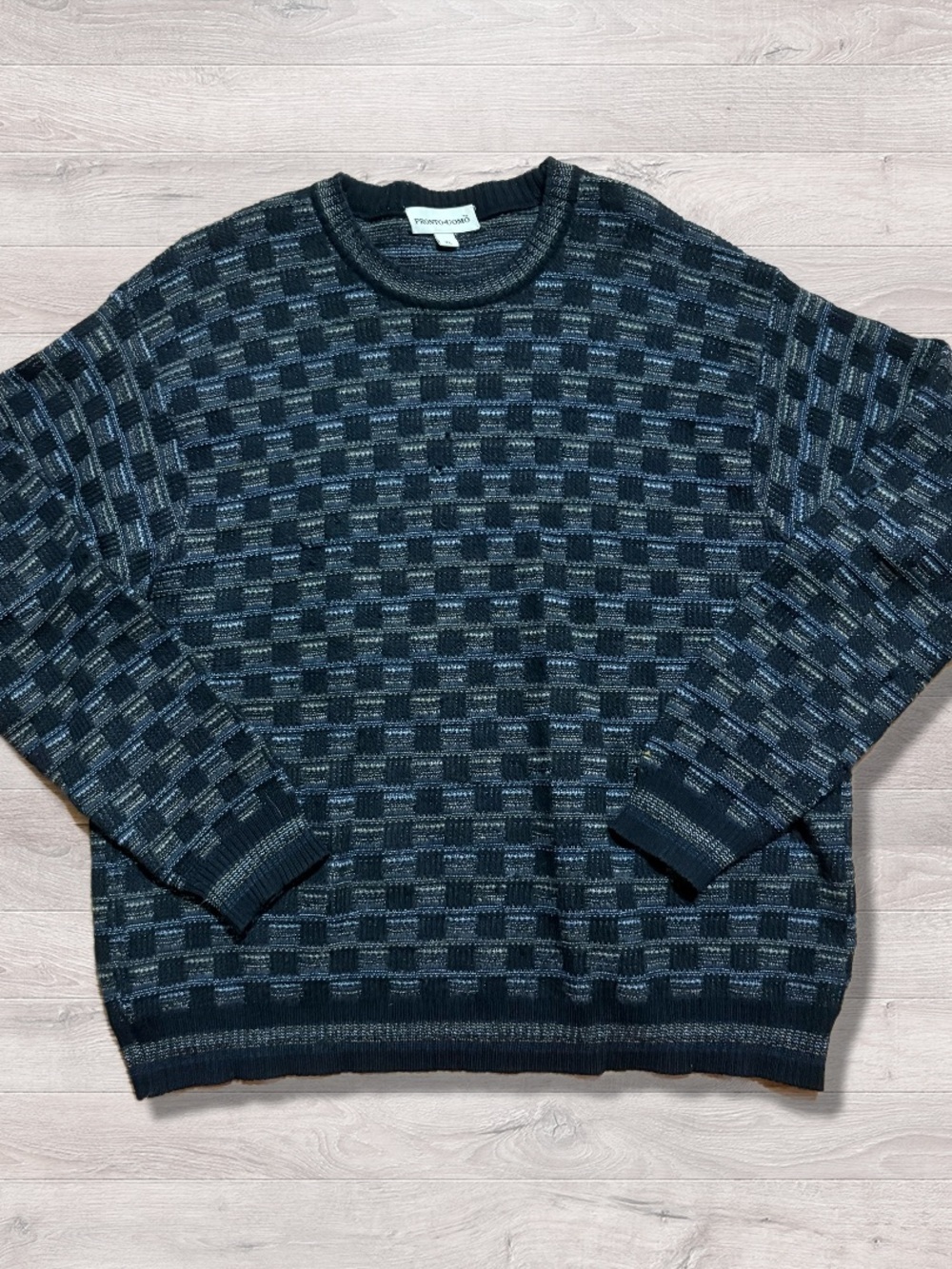 Vintage Pronto Uomo Grandpa Knit Crewneck Sweater Men’s XL
